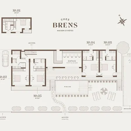 Chez Brens - A La Hume 구장메스트라